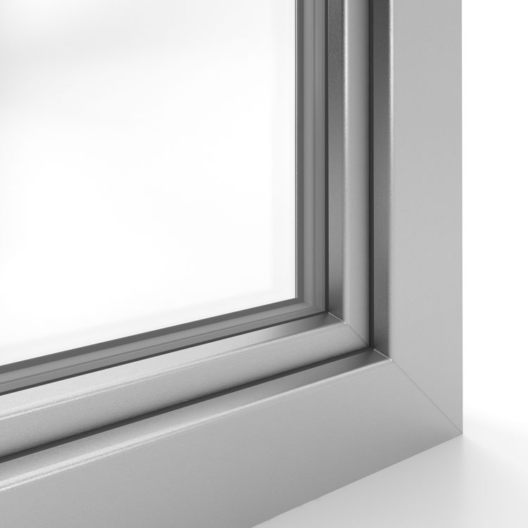 Fenster Aluplast aluminium gebürstet