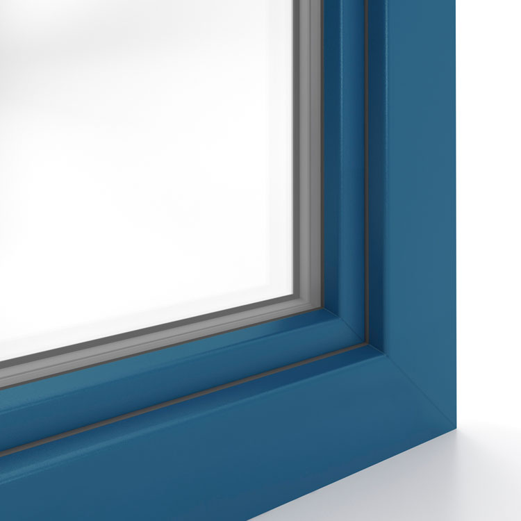 Fenster Aluplast brillantblau
