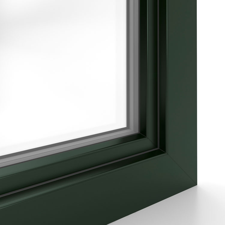 Fenster Aluplast dunkelgrün