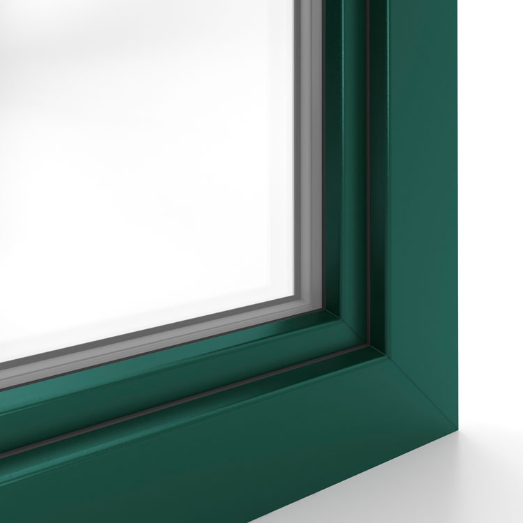 Fenster Aluplast moosgrün