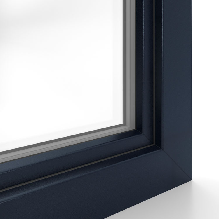 Fenster Aluplast stahlblau